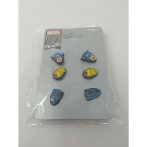 3 Pair Marvel Comics Avengers Iron Man Captain America Black Panther 80 Years
